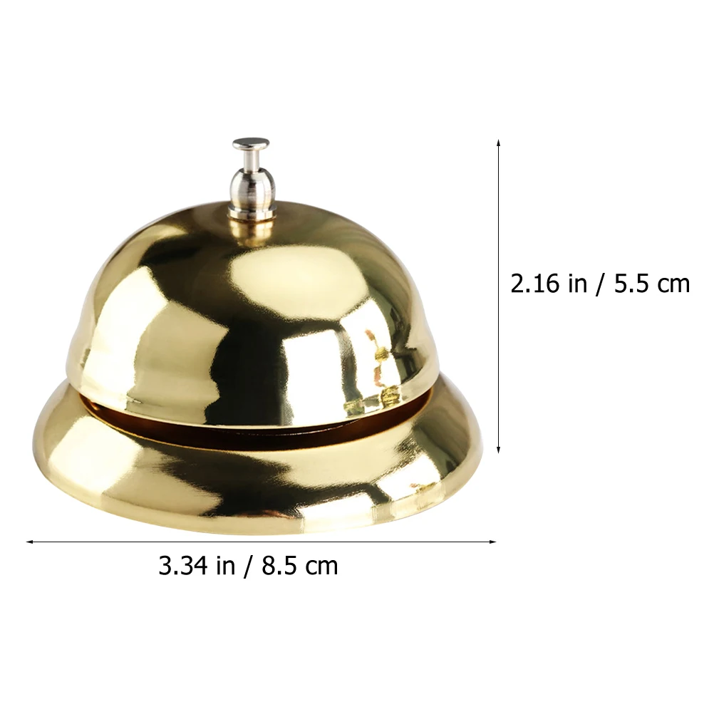

2Pcs Call Bell Reception Hand Pressing Restaurant Service Bells Metal Desktop Game Answer Ring Bell Bells Game Answering Devices