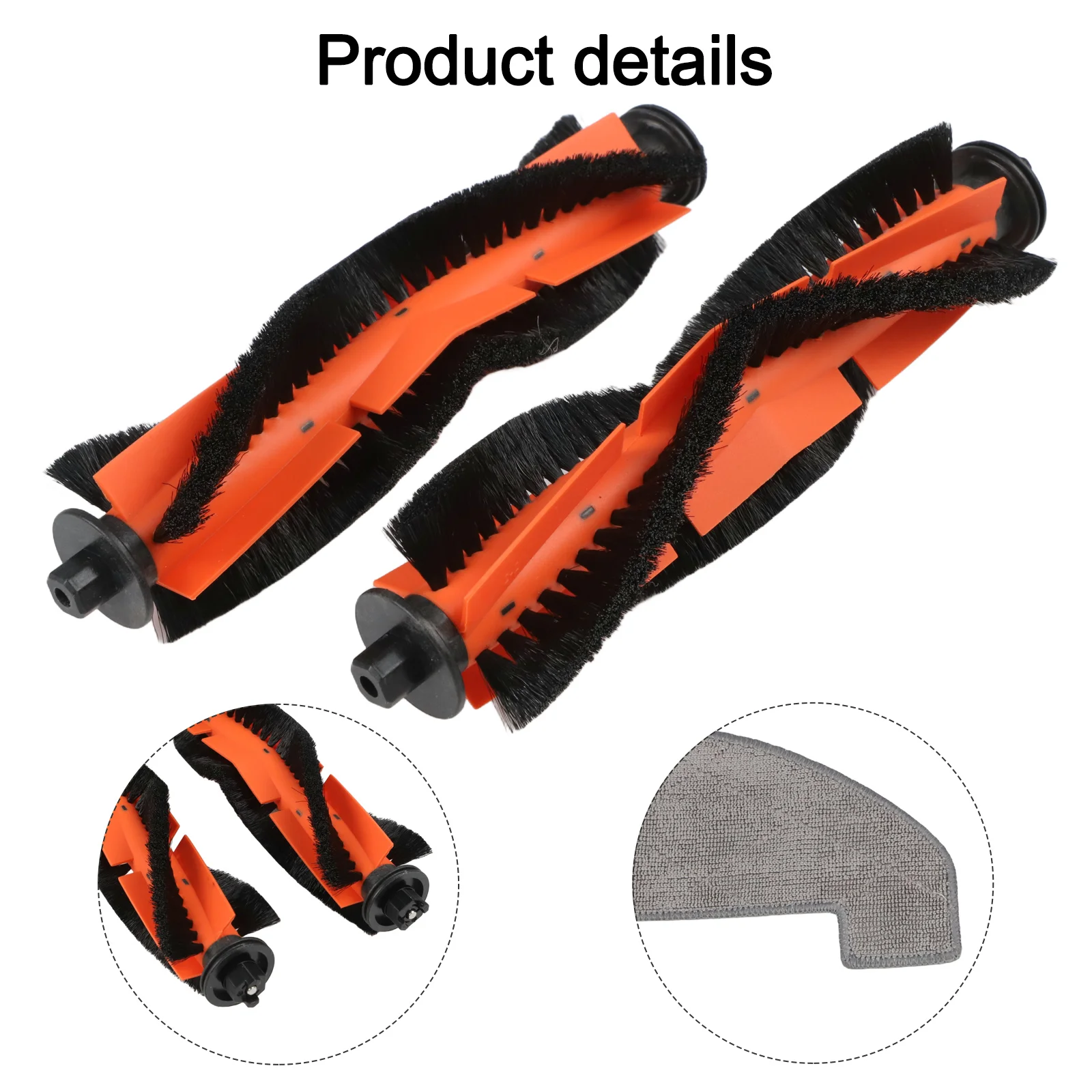 Effective Replacement Parts for MONSGA for MAX Robot Vacuum Accessory Pack with Brushes Filters and Mop Cloths