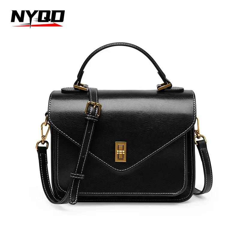 Women Retro Totes Bag Soft Ladies Designer Luxury Messenger Bag High Quality Vintage Fashion Postman Handbags Shoulder Bag