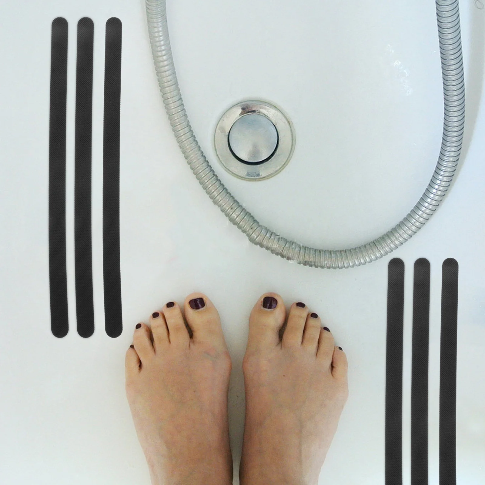 24 قطعة مجموعة ملصقات مضادة للانزلاق سطح خشن معالجات السلامة للاستحمام حوض الاستحمام الدرج بركة ملصقات الأرضيات غير القابلة للانزلاق #1