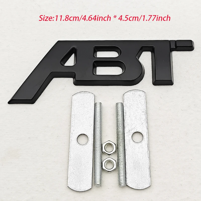 3D Metall Logo ABT Emblem Kofferraum Kühlergrill Abzeichen Für T6 S5 RS7 C8 Q8 RS6 SQ5 Q5 Q7 RS4 A3 8V A6 ABT Aufkleber Zubehör