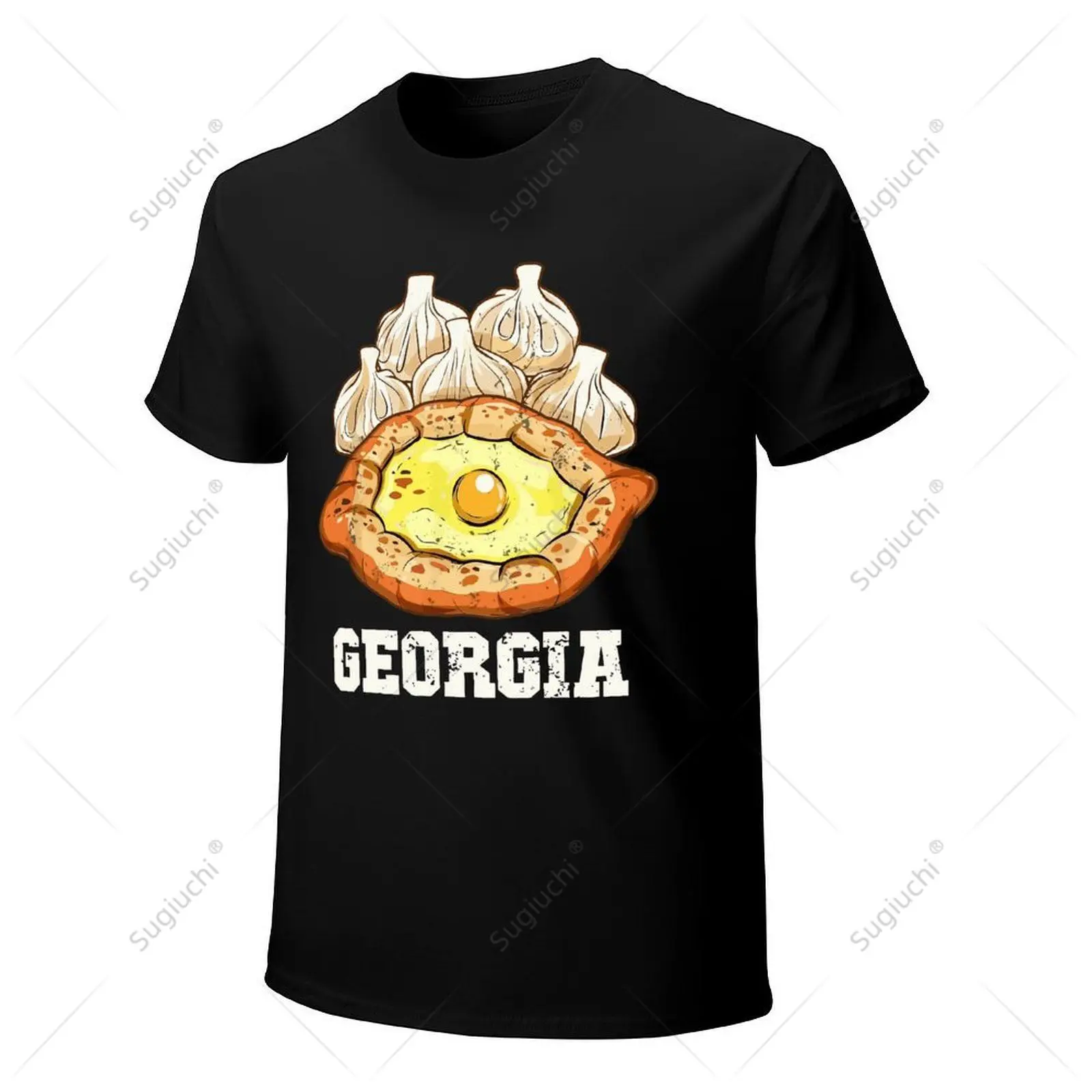 Unisex uomo Khinkali Khachapuri Food Lover Travel Georgia Tshirt Tees T-shirt donna ragazzi 100% cotone T-shirt