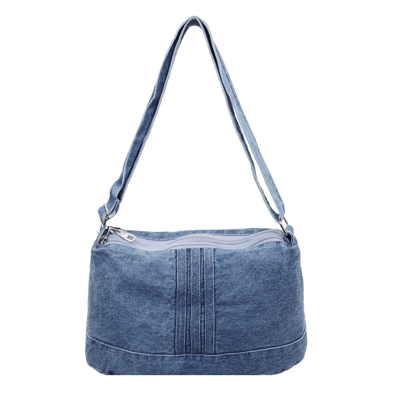 

High Quality Women Denim Handbags Crossbody Bags Casual Female Solid Shoulder Bags for Women Fashion Zipper Ladies Messenger Bag