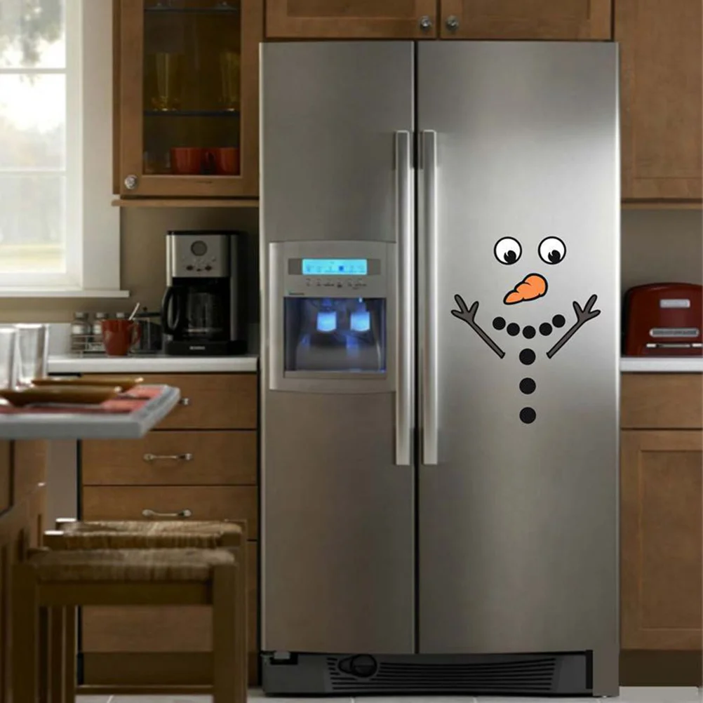 

Christmas Snowman Sticker PVC Decal Fridge Wall Decoration Waterproof Creative Festive Home Office Refrigerator Stickers