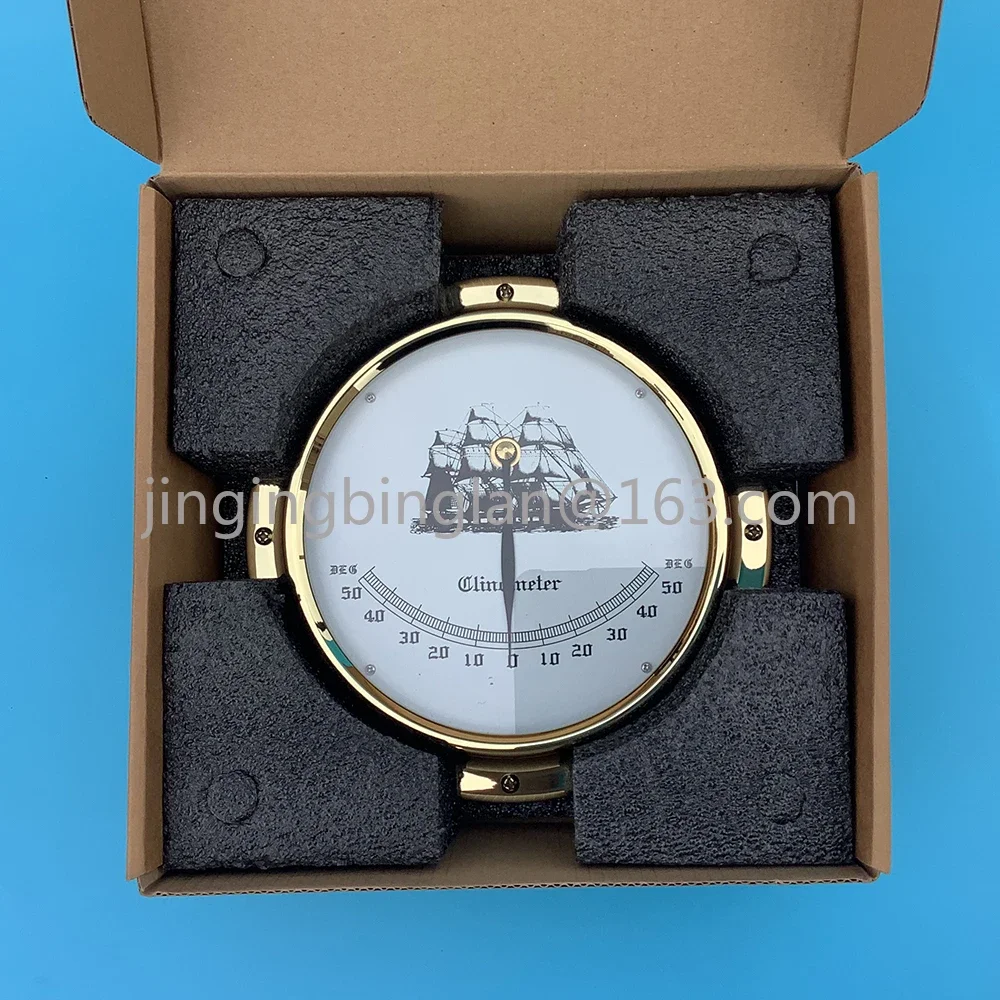 IMPA370241 Marine bell inclinometer copper shell circular graduated disc marine nautical instrument