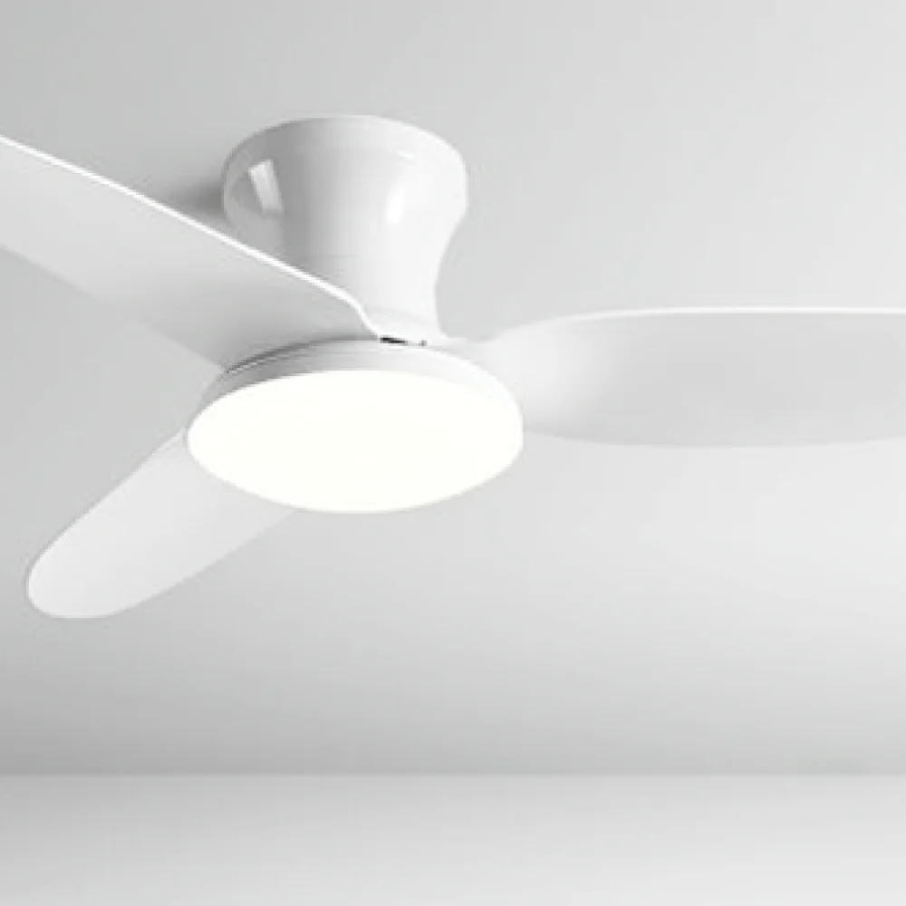 Nordic Minimalist Led Ceiling Fan Light For Bedroom Living Room Remote Control Dimmable Flush Mount Cooling Fan Lamp