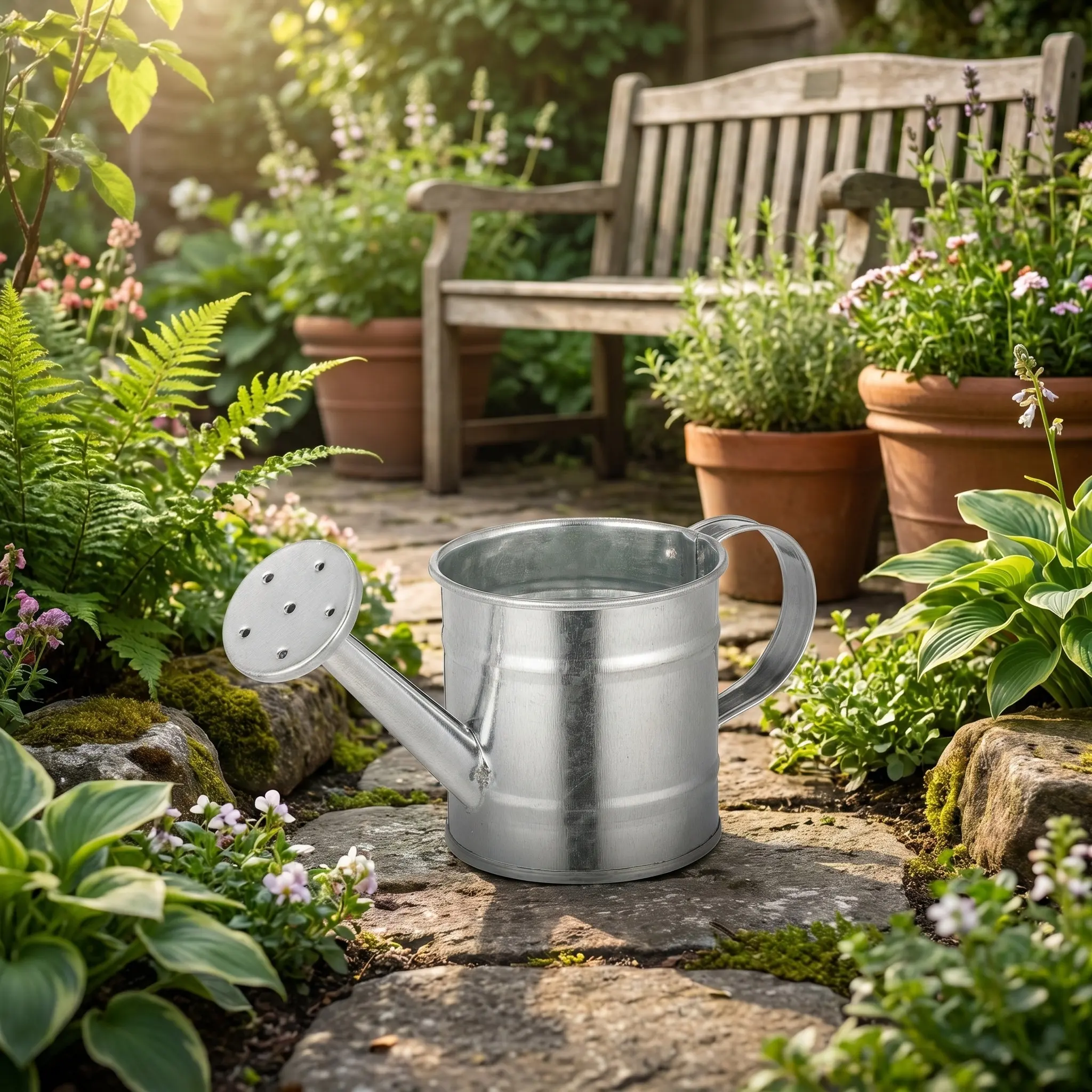

Mini Iron Watering Can Realistic Design for Miniature Houses Micro Garden Decor Handheld Gardening Accessory Long Service Mini