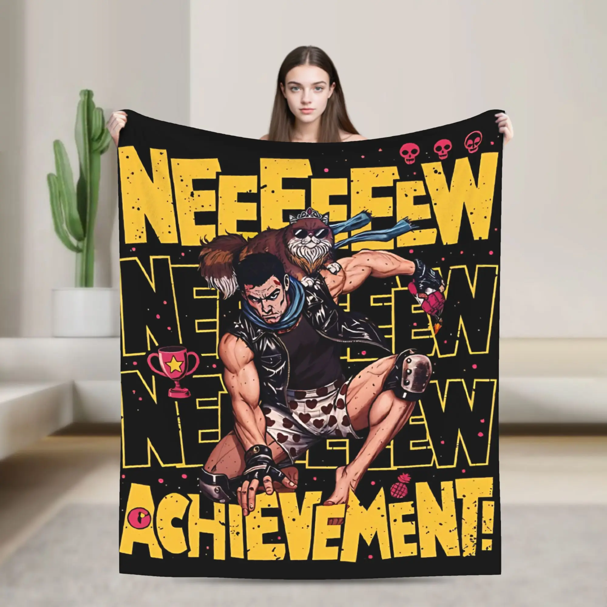 New Achievement Fleece Throw Blankets Dungeon Crawler Carl Blankets for Bedding Outdoor Ultra-Soft Bed Rug