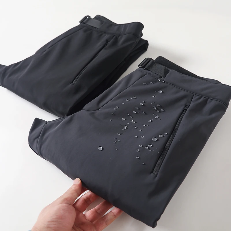 

Мужские зимние утепленные брюки прямого кроя с флисовой подкладкой, ветрозащитные, водонепроницаемые, теплые, повседневные, для активного отдыха, из мягкой ткани