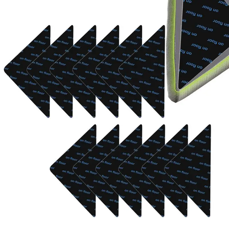 

12Pcs Carpet Non-slip Sticker Rug Grippers Anti Skid Corners Pads Non Slip Tape Mat Carpet Grip Stopper Sticker Tape