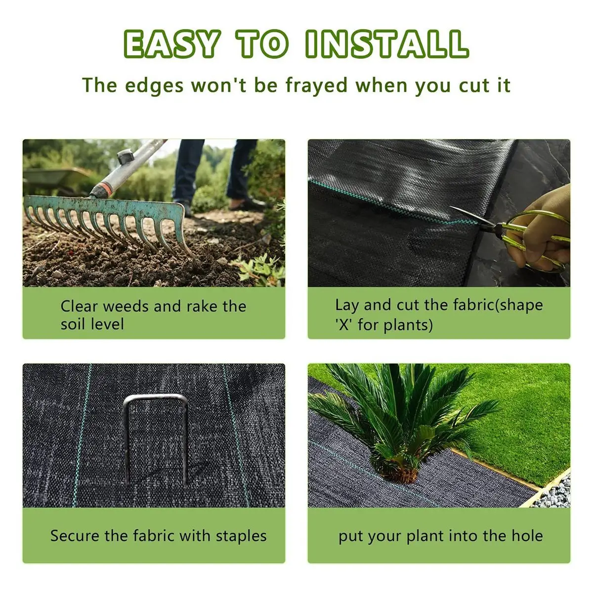 3.5Ft X 50Ft Garden Weed Barrier Landscape Fabric Heavy Duty Weed Block Gardening Mat,Weed Control Garden Cloth
