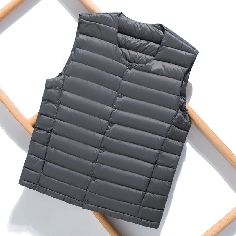 0-10℃ Men Down Vests 2024 New Autumn Winter Duck Feather Sleeveless Jackets Puffer Portable Outdoor Trip Windproof Waistcoats