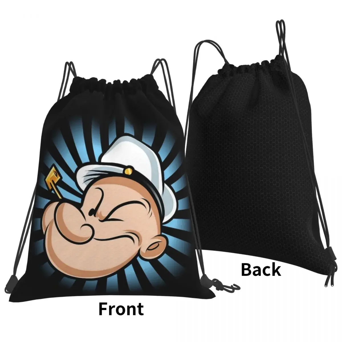 Popeye The Sailor Backpacks Multi-function Drawstring Bags Drawstring Bundle Pocket Sports Bag Book Bags For Man Woman School