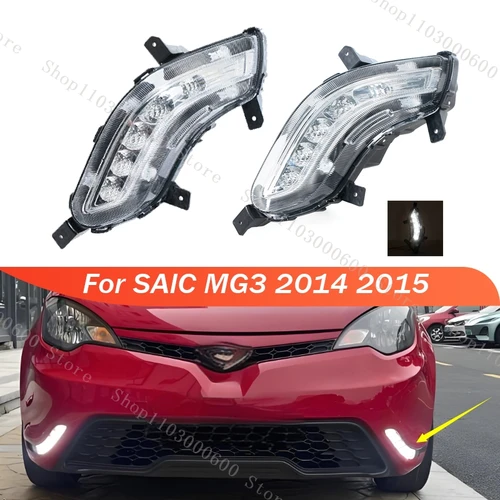 Imagen 1 del producto Para SAIC MG3 2014 2015 parachoques delantero de coche luz de circulación diurna lámpara antiniebla señal de giro faro accesorios de coche