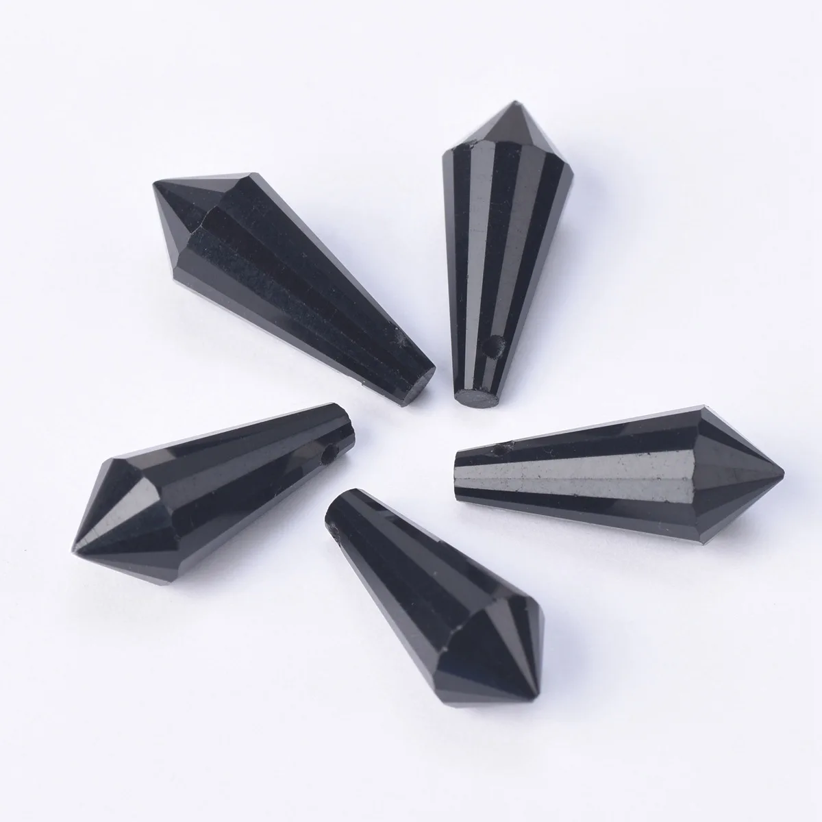 Lote de cuentas colgantes de cristal facetado, lote de 10 piezas, 20x8mm, Prisma bicono en forma de lágrima, para manualidades, fabricación de joyas