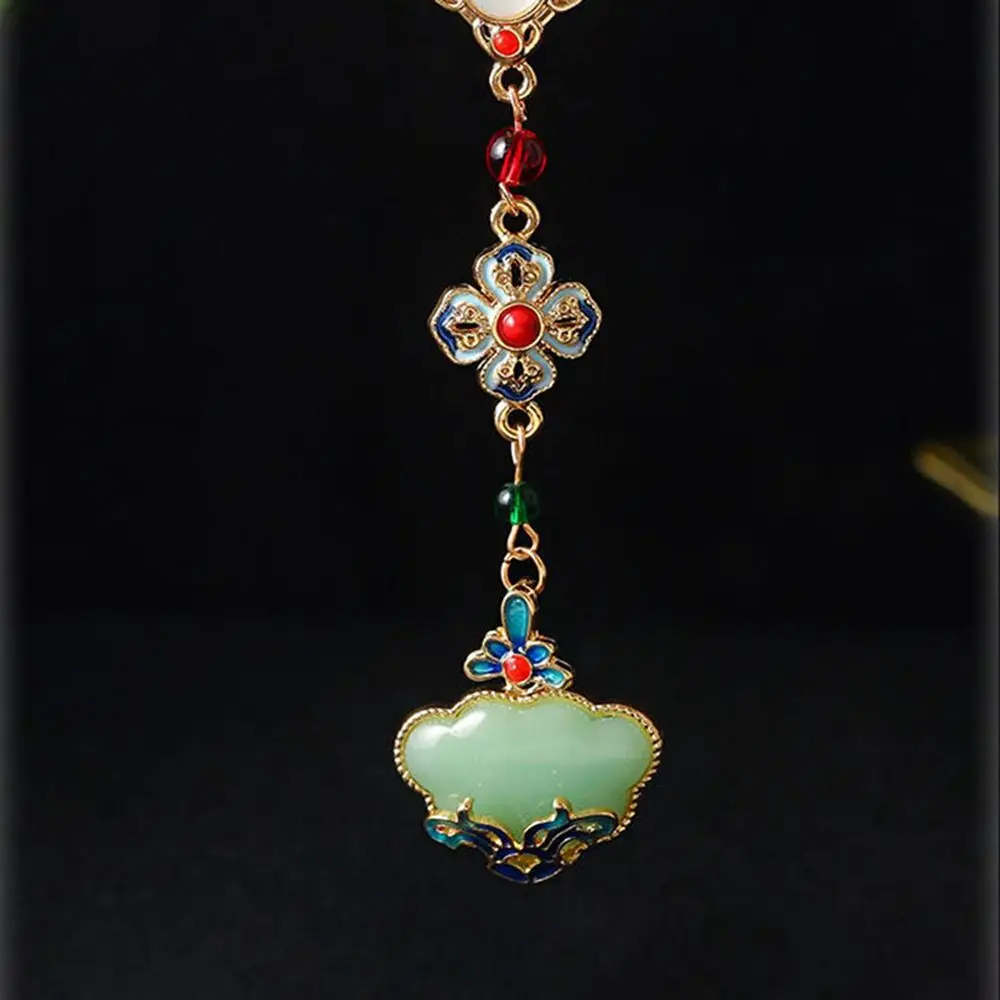 نمط دبابيس Hanfu زهرة فراشة للفتيات شرابة دبابيس معدنية طوق دبابيس شيونغسام دبوس اكسسوارات العتيقة مروحة قلادة #5