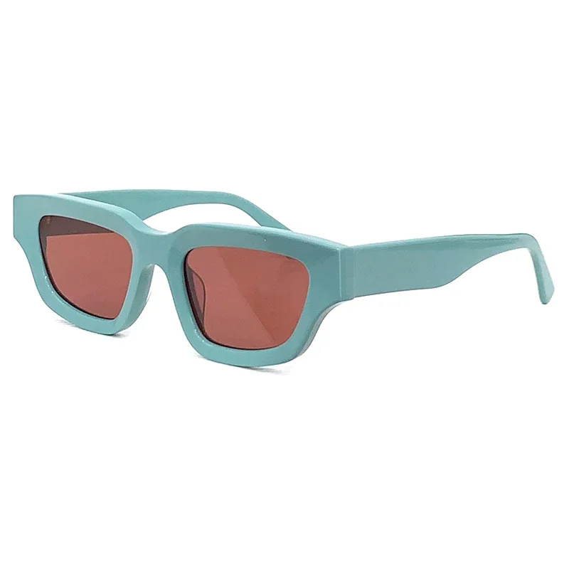 Women Men Retro Punk Sunglasses High Quality Square Acetate Frame Outdoor Eyewear UV 400 Free Shiping with Brand Case