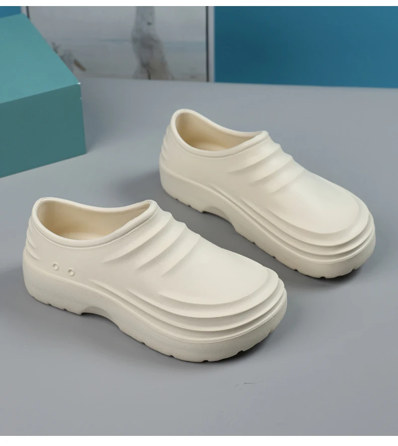 Hotel-Kochschuhe, Ganzjahres-Arbeitsschuhe, rutschfest, wasserdicht, ölbeständig, Herren-Freizeitschuhe, vielseitig einsetzbar, leichte EVA-Outdoor-Gartenschuhe – Detail 23