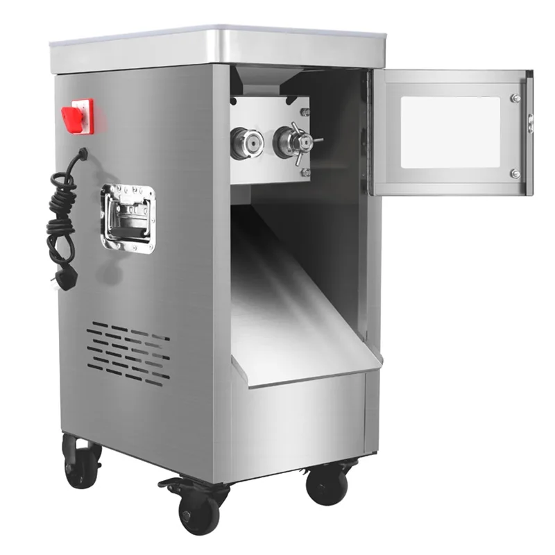 Affettatrice di carne commerciale elettrica 3000W affettatrice multifunzione triturate di carne e carne a cubetti piccola famiglia completamente automatica carne sli