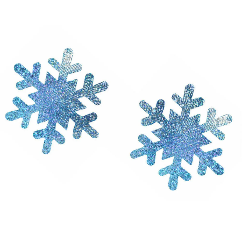 10 pares de adesivos de peito de floco de neve autoadesivos confortáveis e seguros pastéis de peito adesivos decorativos de festa feminina