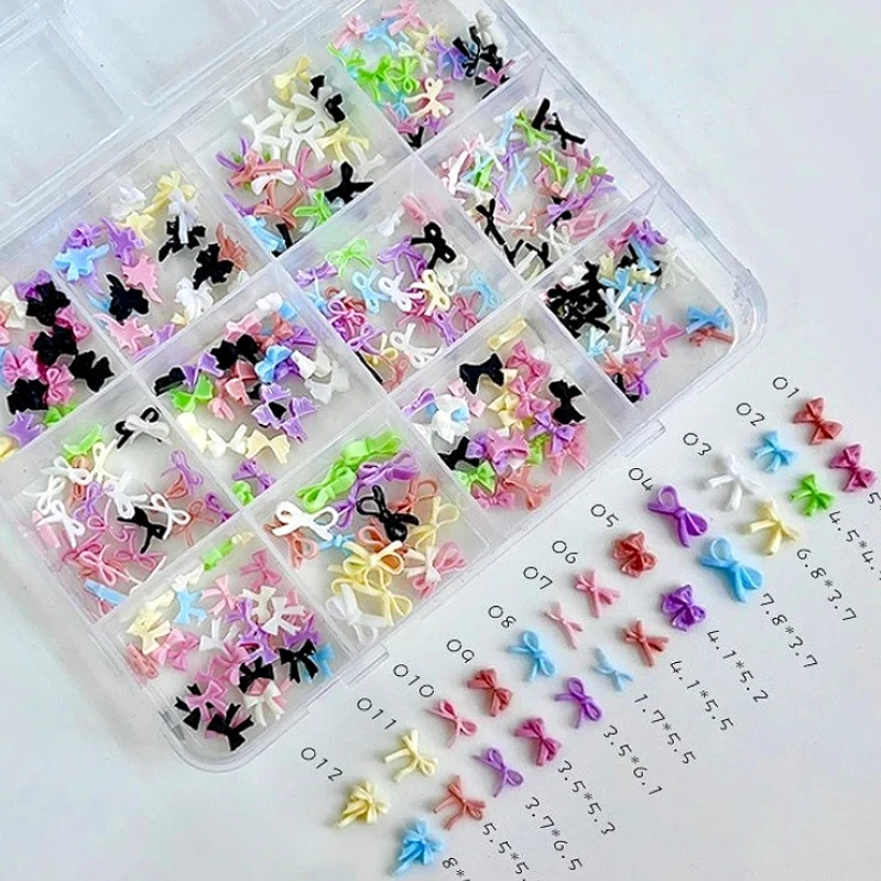 

Bowknot Mixed Set Colorful Resin Ribbon Nail Art Accessories Decoration Manicure Tool Strawberry Cherry Pearl Flower Star Rivet