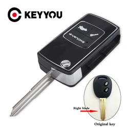 KEYYOU Remote Key Case Keyless Fob For Chevrolet Lova Epica Spark Avoe 2 Buttons Modified Flip Key Shell Right Groove