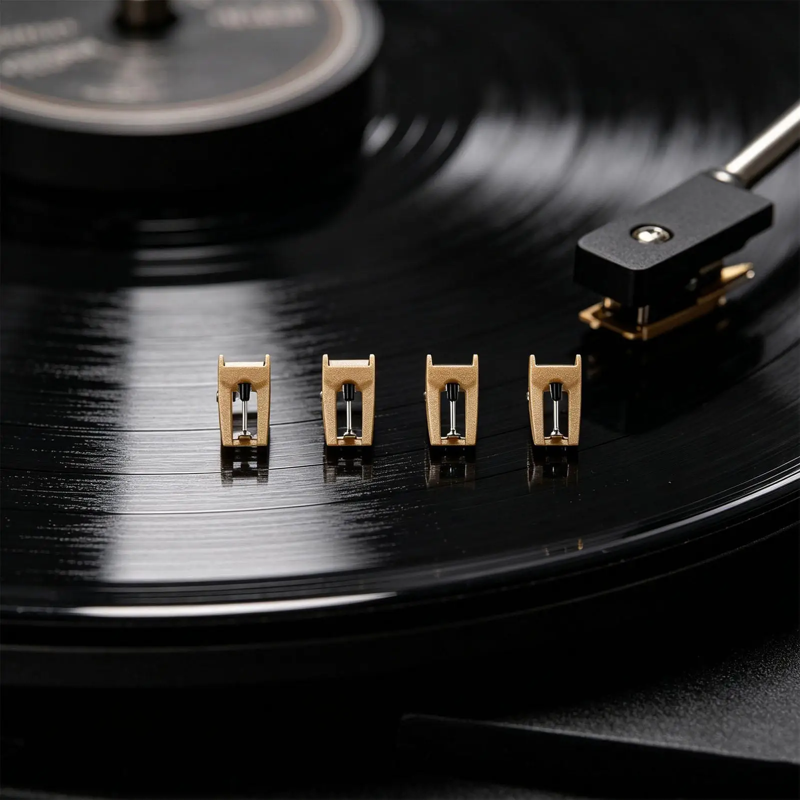 Record Needle Replacement 4 Pieces Aluminum Alloy Precision Device Turntable Needle Replacement For Professional Phonograph