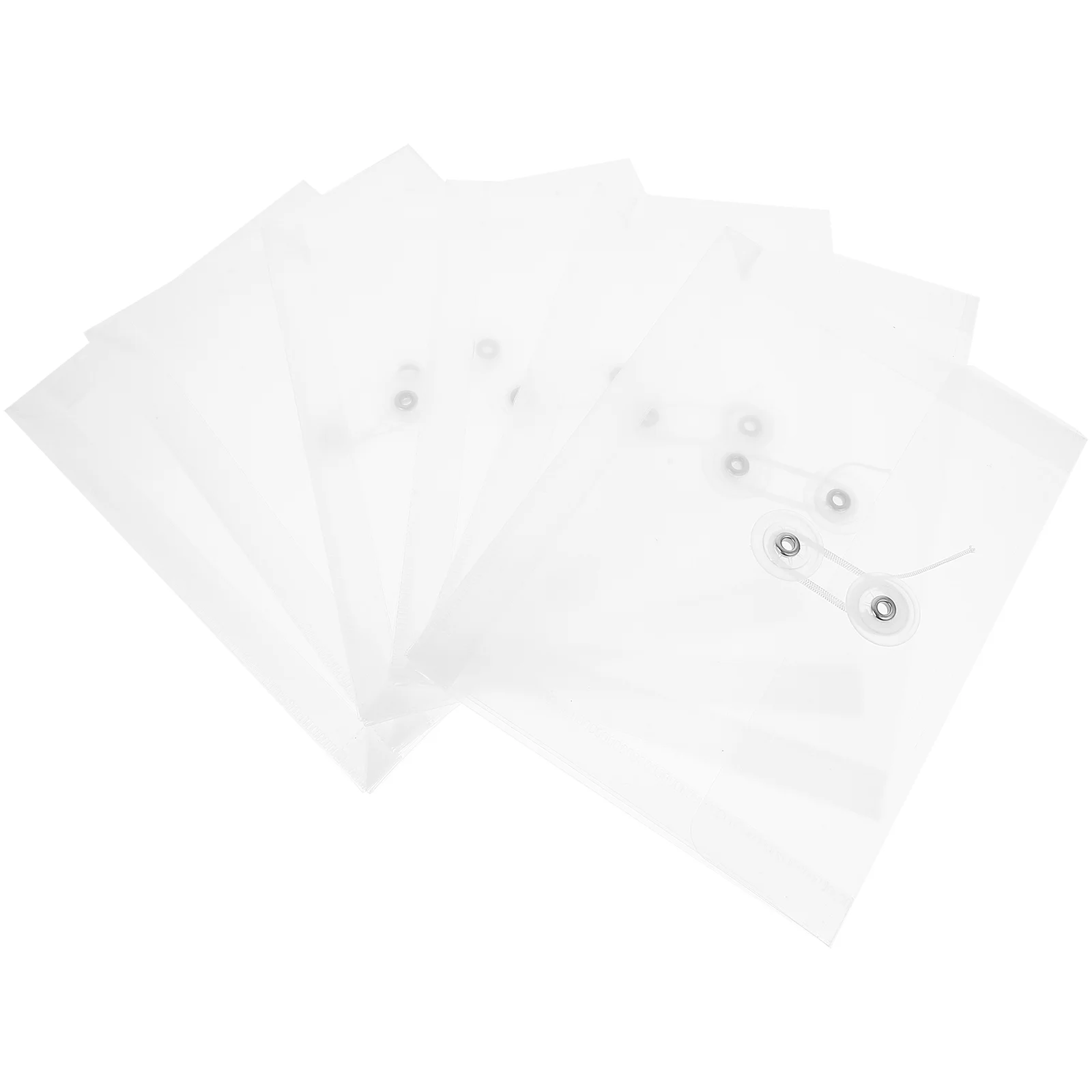 6 Pcs PP Rope Widened Three-dimensional Office Folders File Storage 6pcs Packaging Transparent Pockets Thick