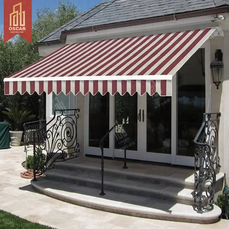 

Luxury Retractable Aluminum Awning For Terrace Garden Patio Camping RV Waterproof UV Protection Sunshade For Balcony Rain Canopy