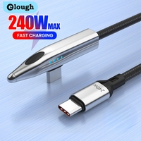 Elough 240W USB C To Type C Fast Charging Cable Elbow Mobile Game Data Cable for iphone 15 16 Samsung