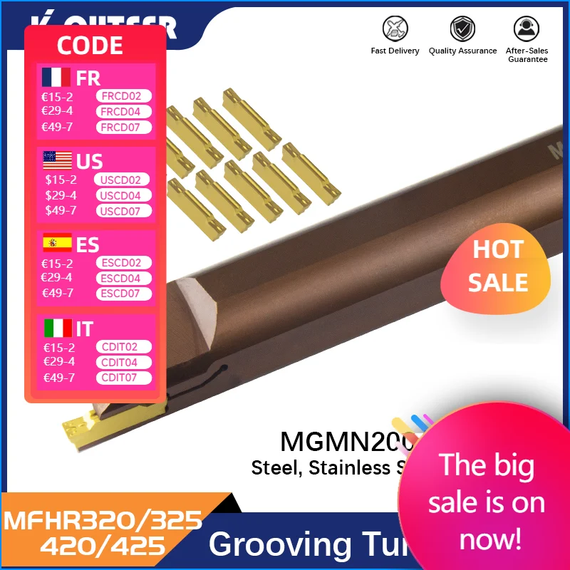 

MFHR216-25/140 MFHR320 MFHR420 Grooving Tool Holder MGMN300/400 Carbide Insert Straight Shank Internal Turning Tool Lathe Bar