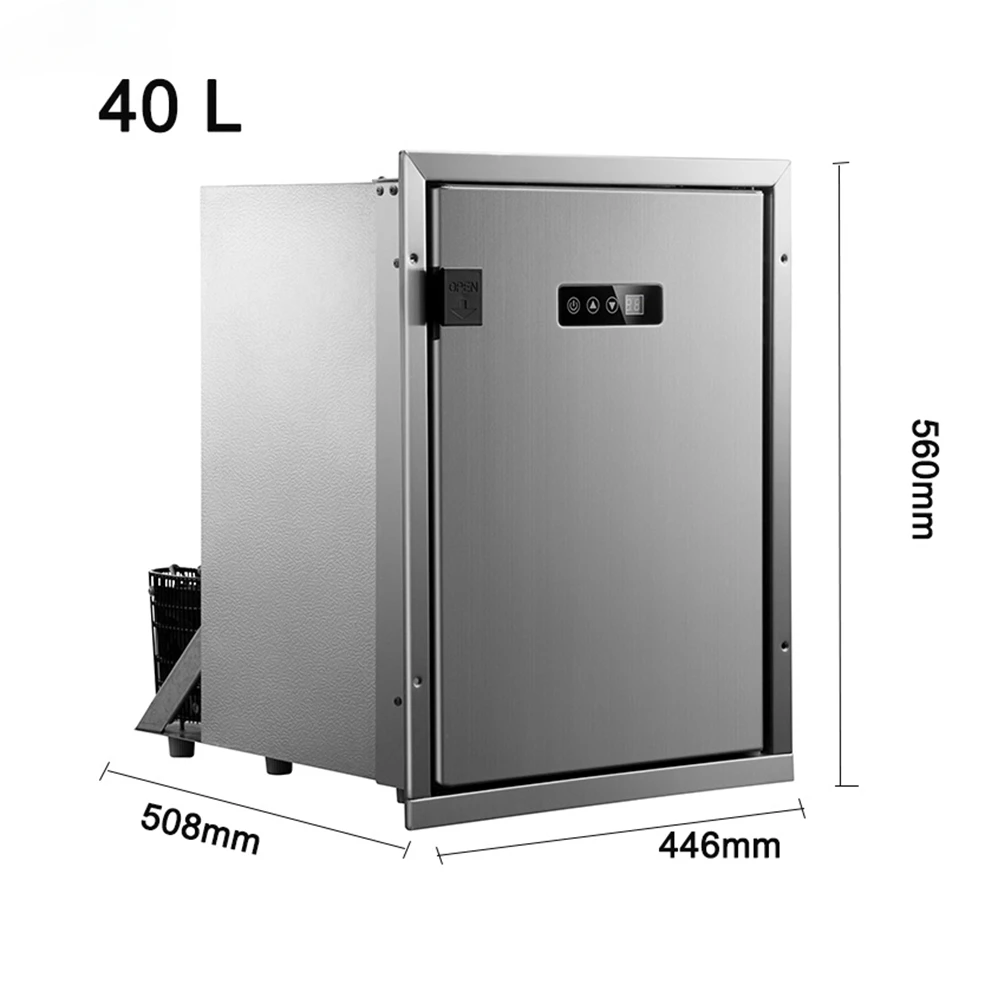 Factory Supply  Dc 12v 24v Rv Fridge rv boat yacht marine fridge Car Deep Freezer built in Refrigerator