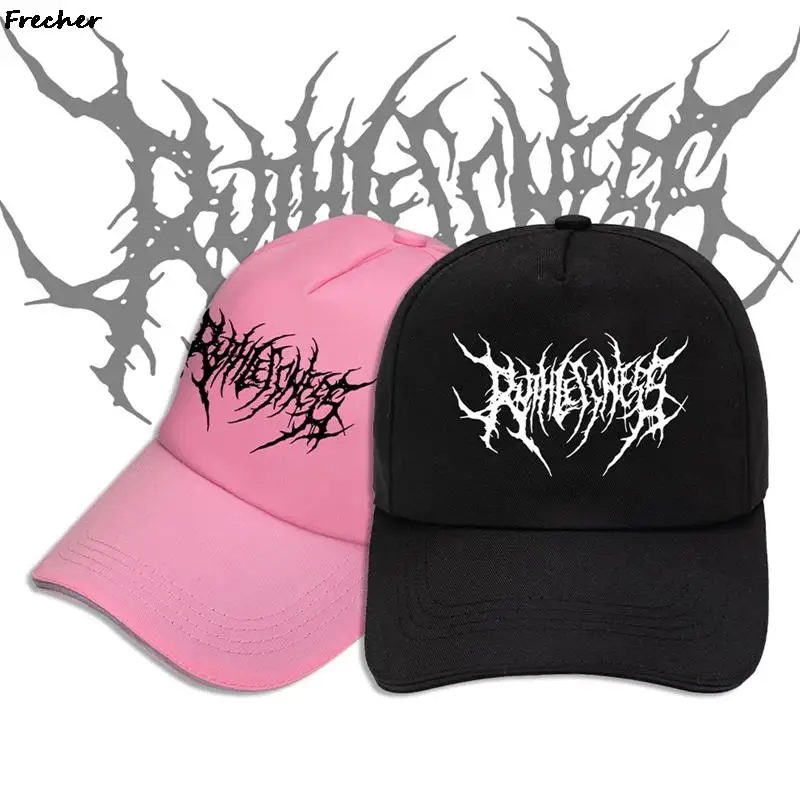 Print Gothic Street Punk Frauen baseball cap men Soft cotton adjstable pure black sports caps women hip hop dad hat new