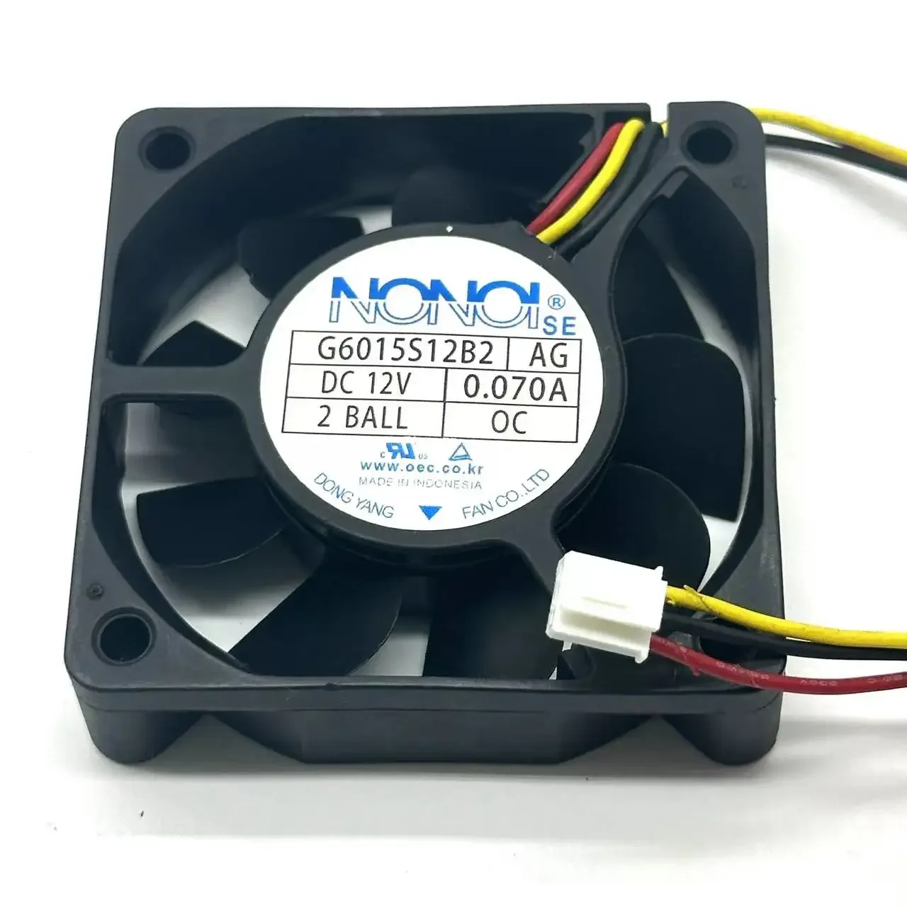 

NONOI G6015S12B2 DC 12V 0.07A 60x60x15mm 3-Wire Server Cooling Fan