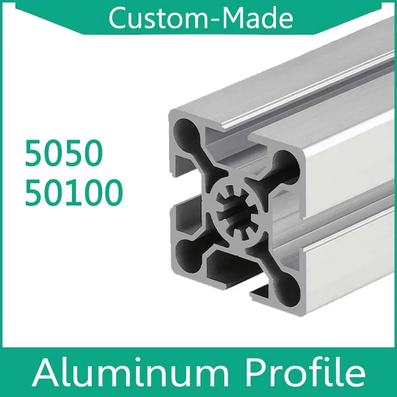 Custom-Made 5050 50100 Aluminum Profile Linear Rail Extrusion Extrusion CNC 3D Printer Parts BS-10-5050