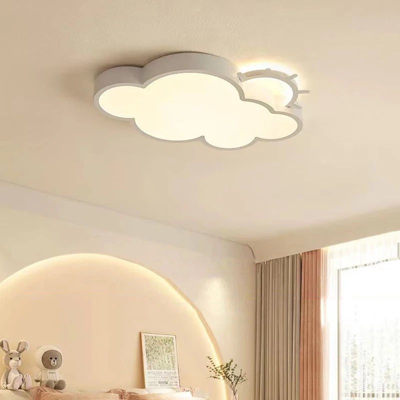 

White Cloud Led Ceiling Light For Children Room Bedroom Study Baby Nursery Deco Lustre Cartoon Chandelier Kids Room Ceiling Lamp
