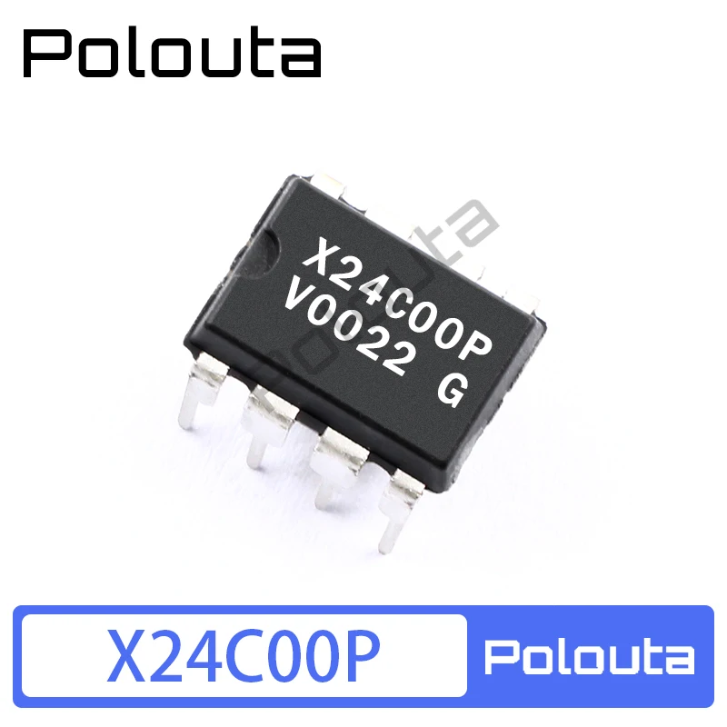 6 Pcs/Set Polouta X24C00P X24C00 Serial E2PROM In-line IC Chip DIY Acoustic Components Kits Arduino Nano Integrated Circuit