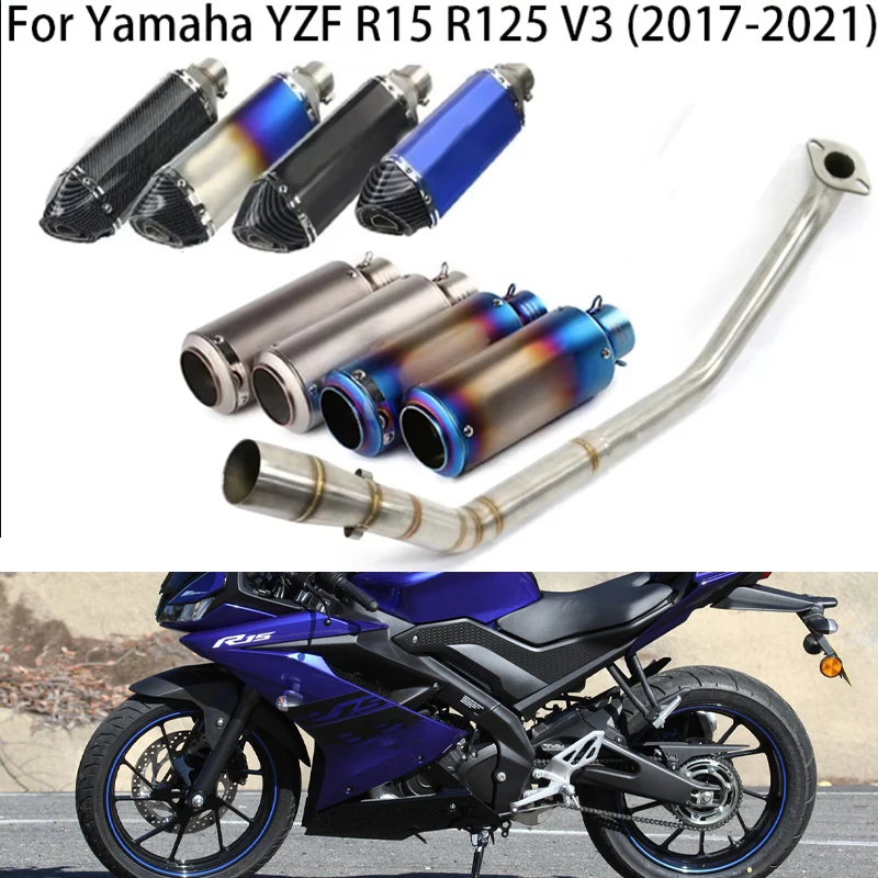 

Для мотоциклов Yamaha YZF R15 V3, R125 и MT125 2020–2021 гг., выхлопная труба, задняя часть выхлопной системы, "DB Killer", соединение переднее/промежуточное, глушитель и система slip on.