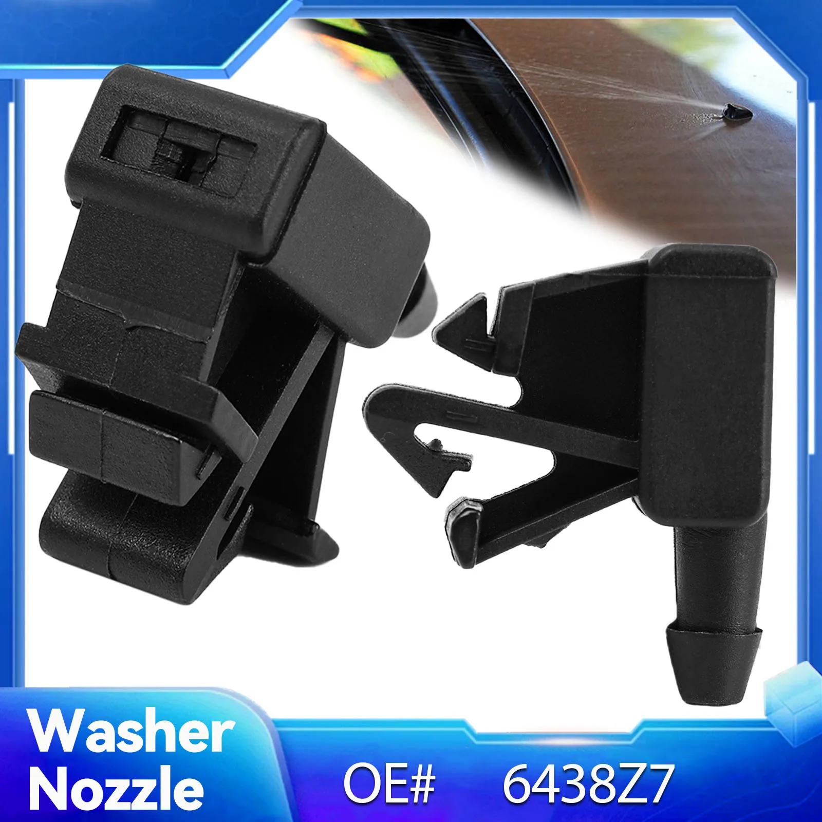 Erick\'s Wiper 2Pcs Front Windshield Wiper Washer Jet Nozzle For Peugeot Partner Tepee For Citroen Berlingo 2008 - 2018 OE#6438Z7
