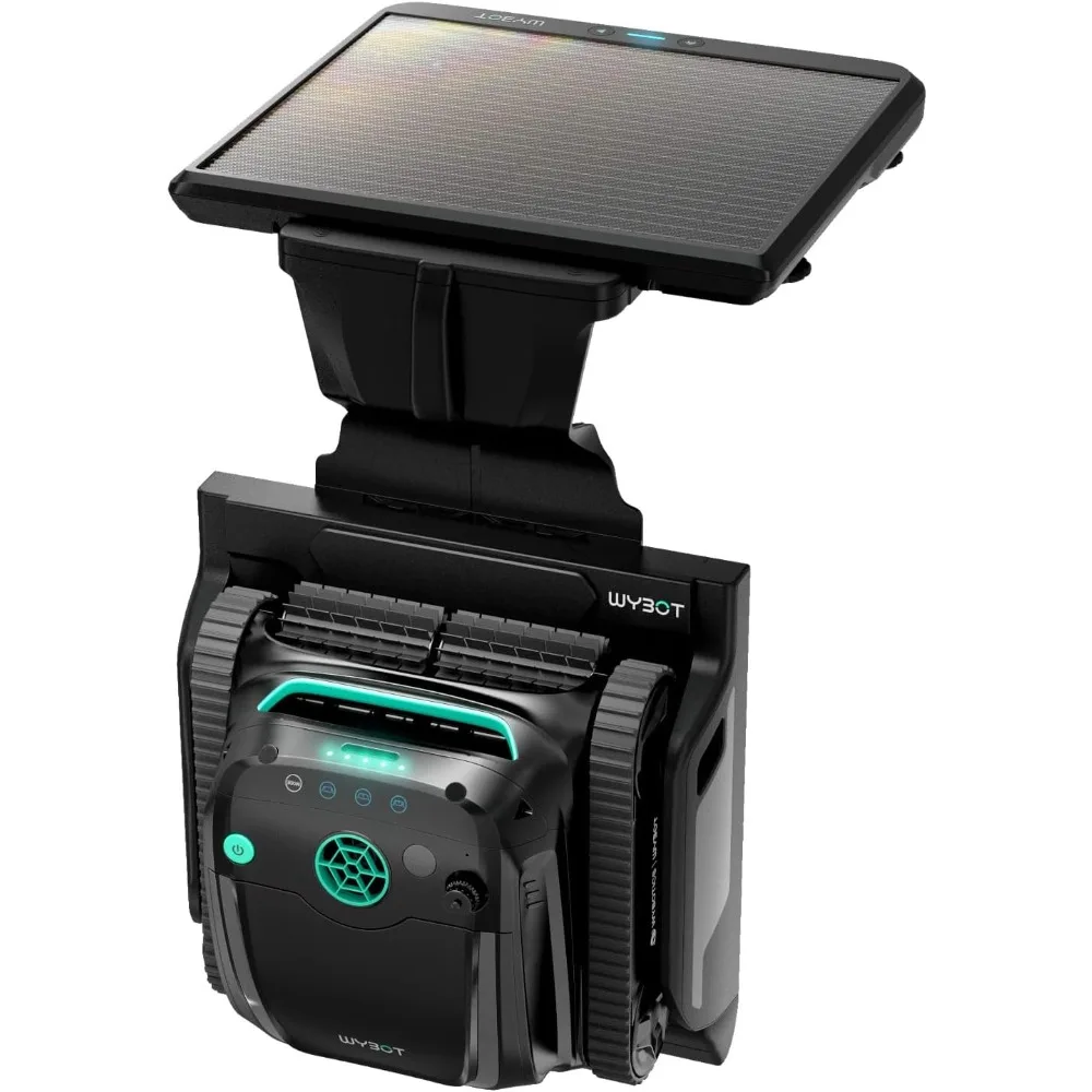 Aspirador robótico para piscinas con energía solar S2 para piscinas enterradas, limpieza programada mejorada, limpieza de áreas, retorno automático