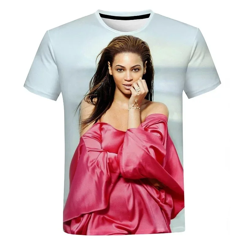 Beyonce 3D Print T-Shirts Women/Men\'s Casual T-shirts Hip Hop Tee shirts Harajuku Styles Tops Clothing Harajuku Round Neck Tee