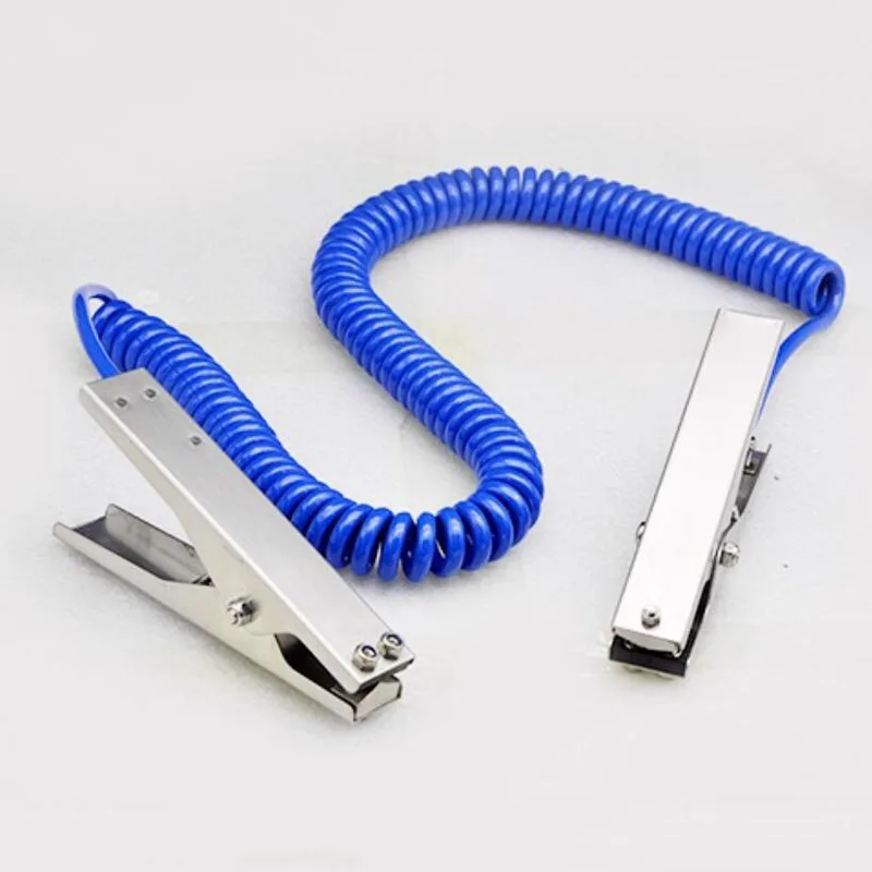 Static removal tool - Explosion-proof static grounding entrains sound and light alarm - including 5m spiral cable
