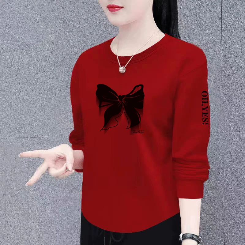 

Облегающая базовая рубашка с длинным рукавом для беременных, женская модная одежда больших размеров, из полиэфирного волокна, с мультяшным принтом