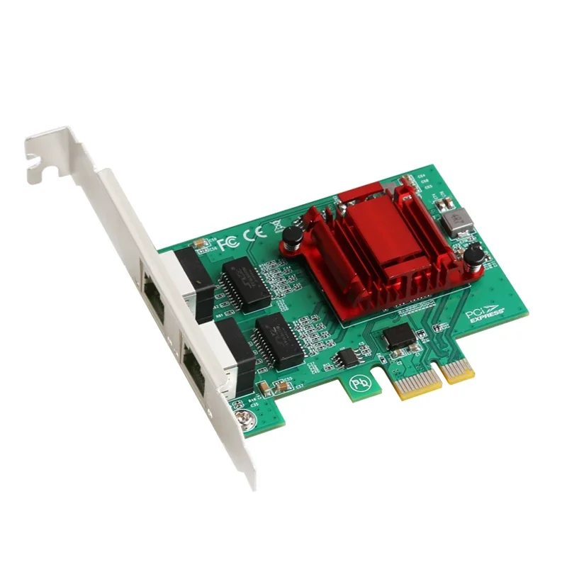 Dual Port Gigabit PCIe X1 Server Network Card 1000M Intel 82571 PCI-e 1X RJ45 2 Ports Desktop Wired Pcie Server Networking NIC