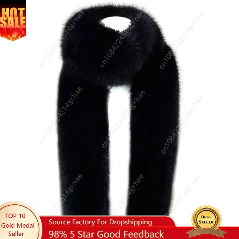 رقيق فو الثعلب شال فرو المرأة الزفاف هالوين 1920s حفلة سرق تتغاضى الرقبة أدفأ طوق الشتاء الفراء وشاح شال