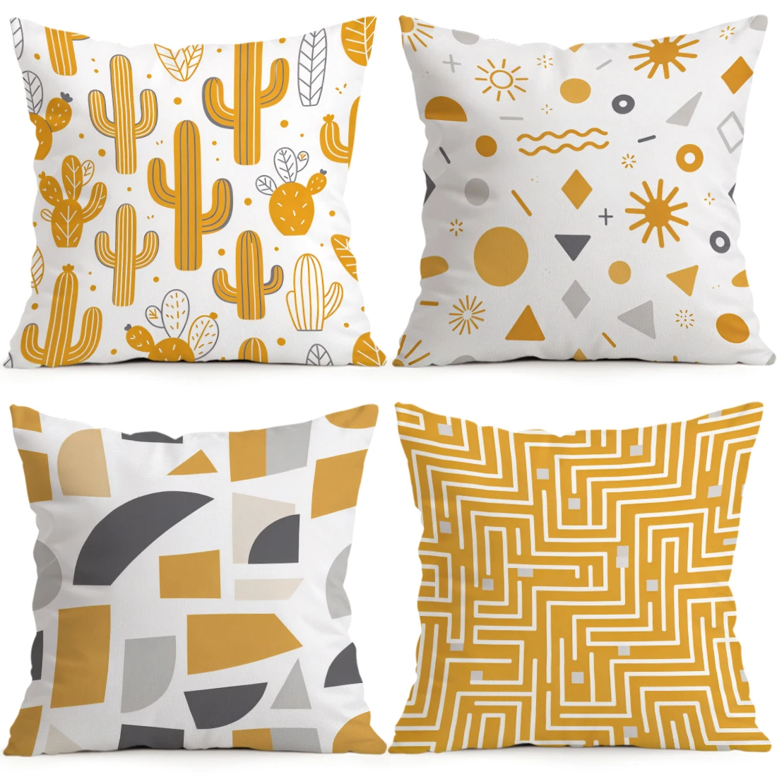 1/4pcs Bohemian Geometric Line Cushions Pillowcase Polyester Cushion Cover Throw Pillow Pillowcover Home Car Sofa Decor