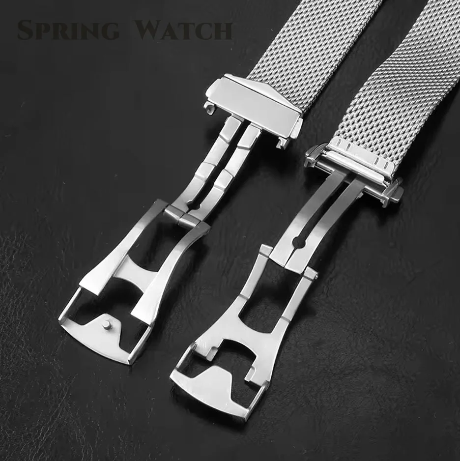 20mm Watch Strap Milan Watchband Stainless Steel Mesh Anti-Allergy for Seamaster300 Observatory Breitling IWC Replace Universal