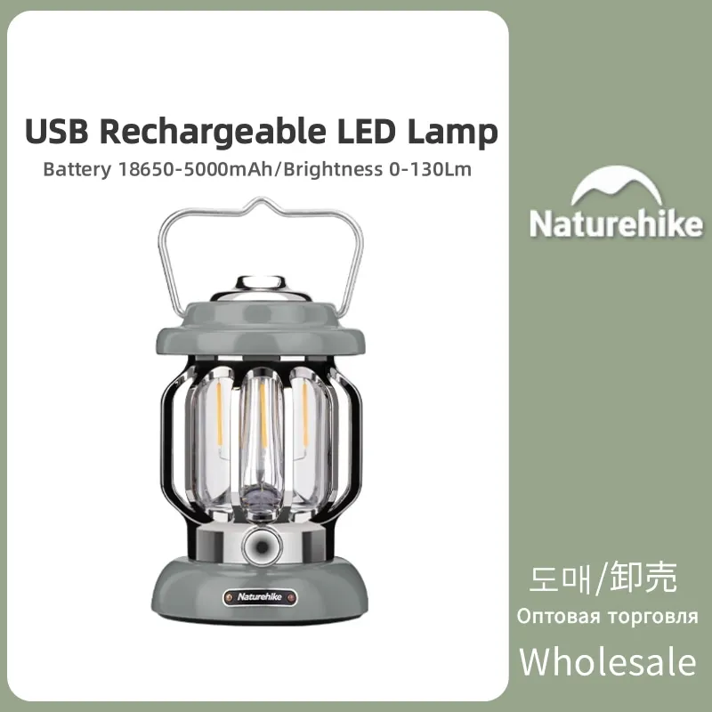 

Naturehike Outdoor Portable Ultra Light Hanging Light Waterproof Rechargeable LED Light Dinner BBQ Camping Atmosphere Tent Light