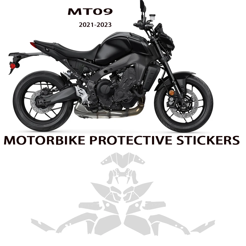 For YAMAHA MT 09 Paint Protection Film MT-09 Fairing Protection TPU Anti-scratch Protection 2021-2023  MT09 PPF