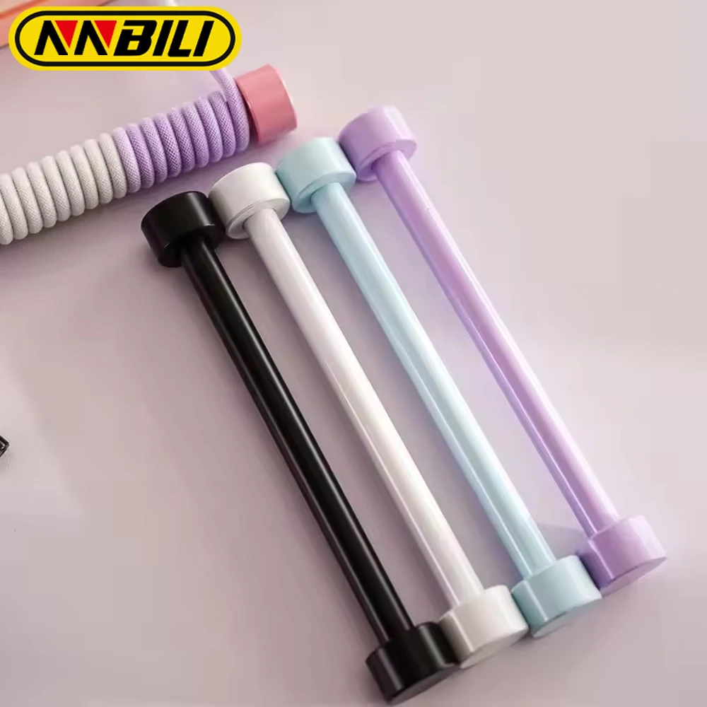 NNBILI Coiled Cable Protection Rod Coiled Keyboard Cable Weight Rod Reel Stick Cable Organizer 17.5cm